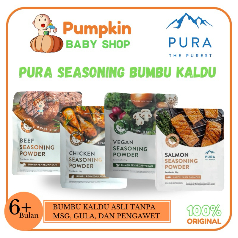 

PURA Food Powder 20gr / Pura Kaldu ayam sapi jamur salmon