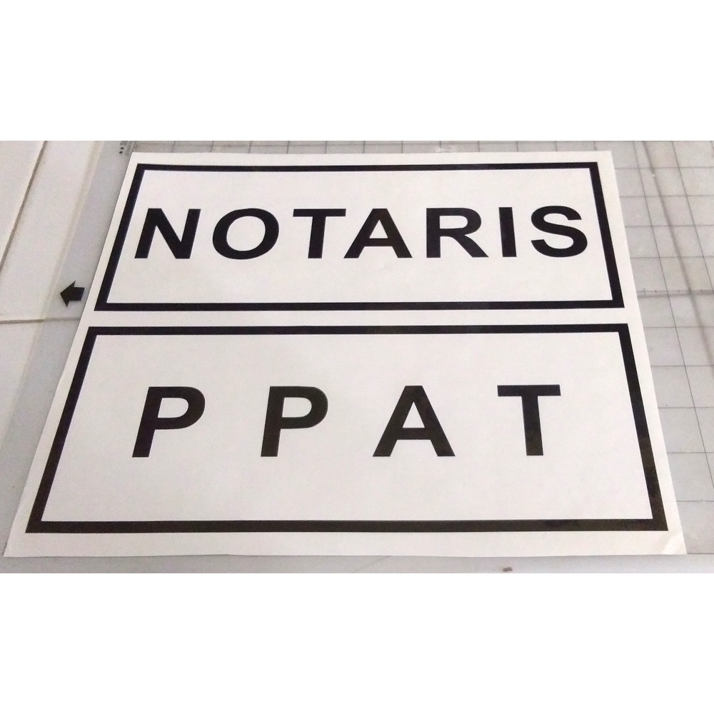 

Sticker Notaris Dan PPAT Stiker Cutting 1 Paket 30x12 cm Bisa Custom