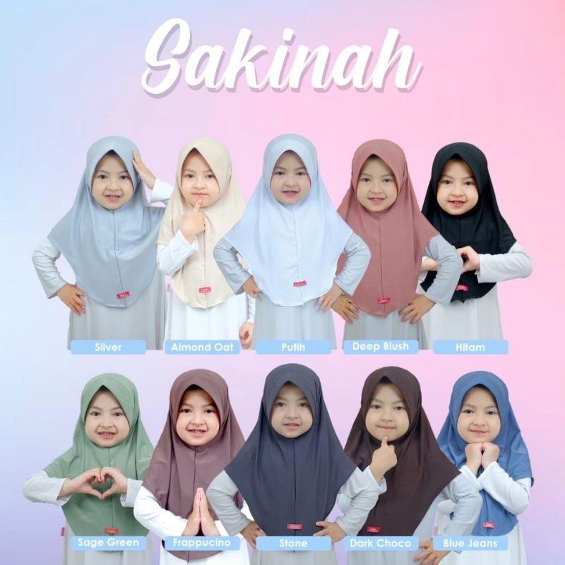 Jilbab Bergo Terusan Shamira Anak Jersi Premium  Hijab Anak