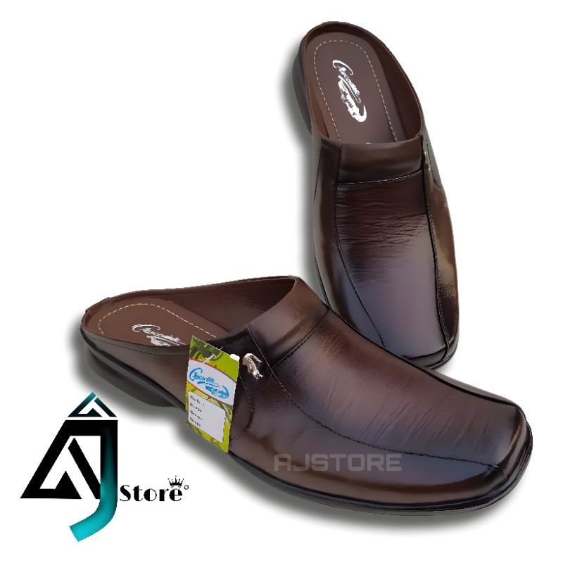 SEPATU SLOP KULIT PRIA SANDAL SLOP KULIT PRIA SEPATU BUSTONG WL-72