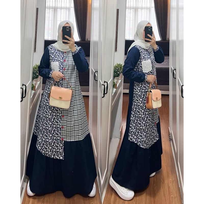 Dress Smut Terbaru Katun Premium Maxy Dress Fenomenal Ready RGS