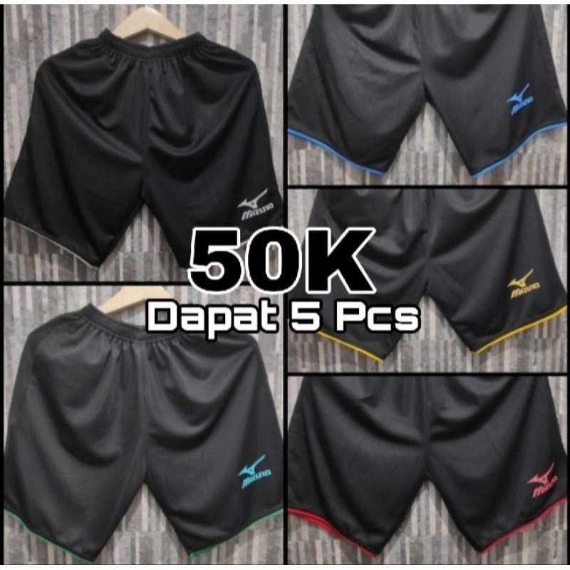 CELANA PENDEK MIZUNO 50RIBU DAPAT 5Pcs