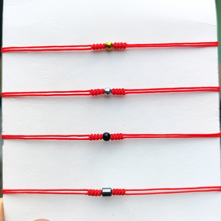 Gelang Hematite Simpel Tipis/Gelang Tali Tipis/Gelang Hematite