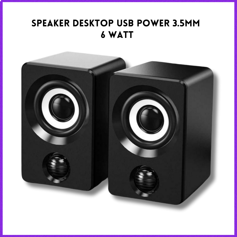 COD IDEARS Speaker Desktop USB Power 3.5mm Audio Jack Subwoofer Stereo 6W / / speaker aktif buat kar