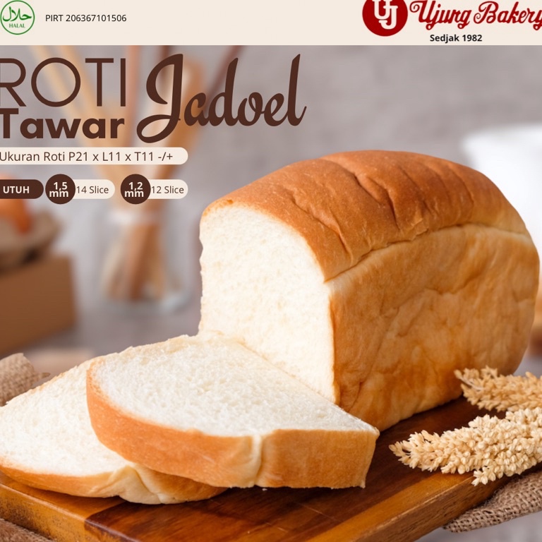 

SLB584 GROSIR Roti Tawar Jadul Gandum Uk 21 x 11 x 1 cm Tanpa pengawet Toast
