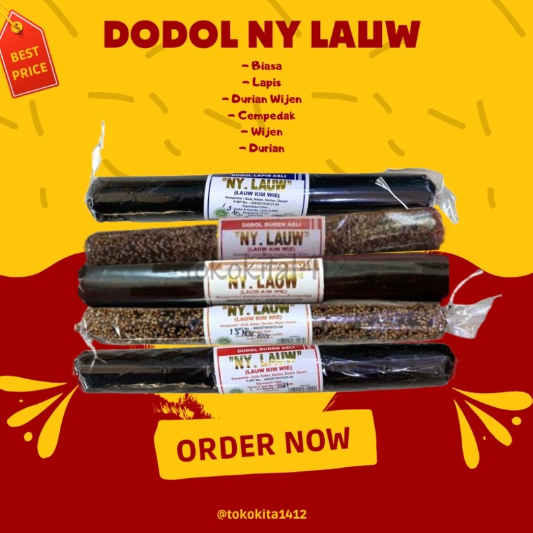 

EJR744 Dodol Ny Lauw Lauw Kim Wie Halal Tradisional Asli Khas Tangerang Betawi 2 gr