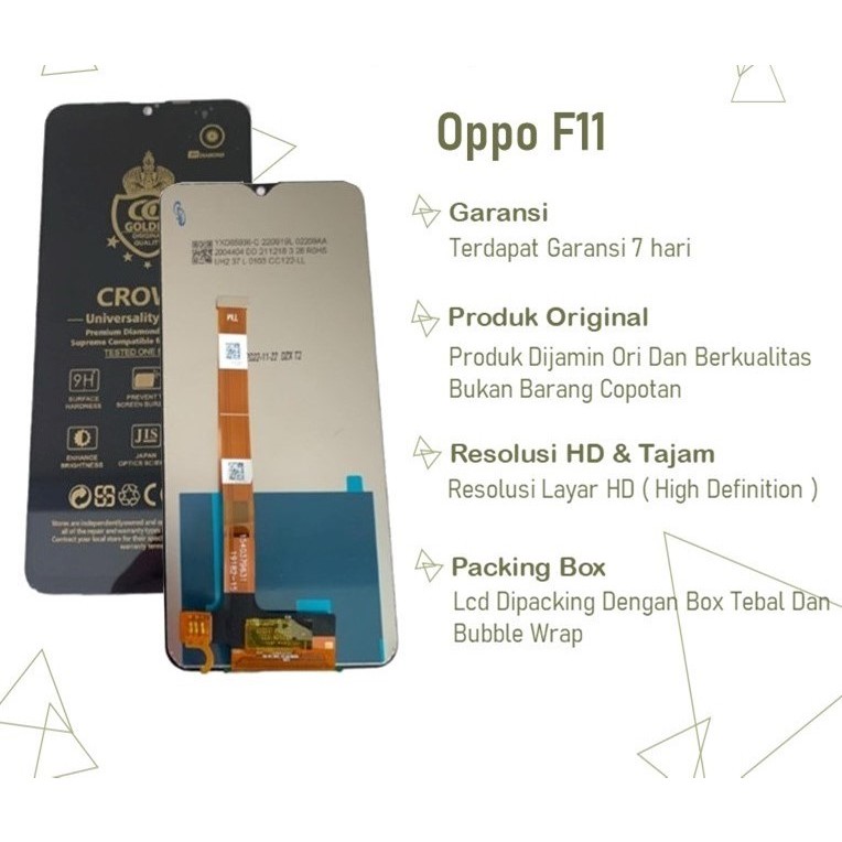 LCD TOUCHSCREEN OPPO F11 / F11 PRO COMPLETE ORIGINAL FULLSET