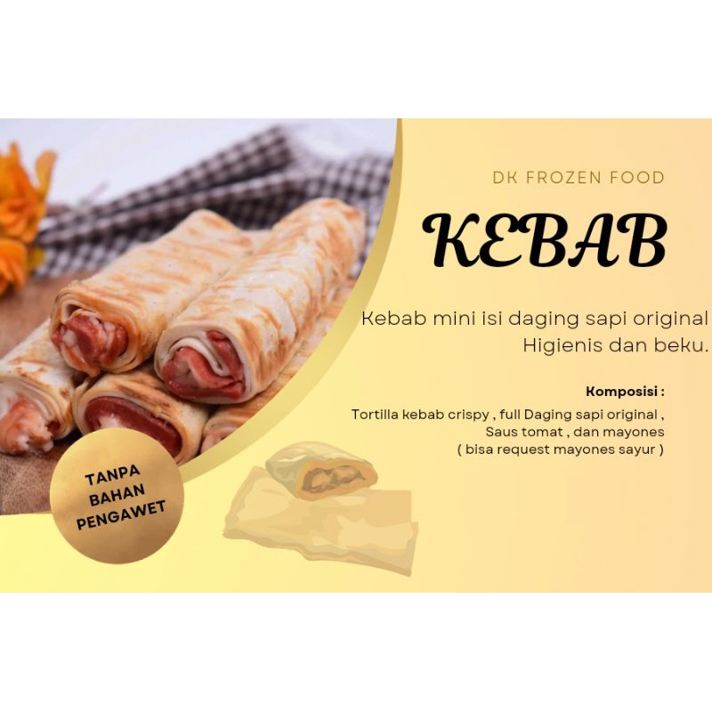 

DK frozen food / Kebab Mini frozen original / full daging sapi / harga terjangkau