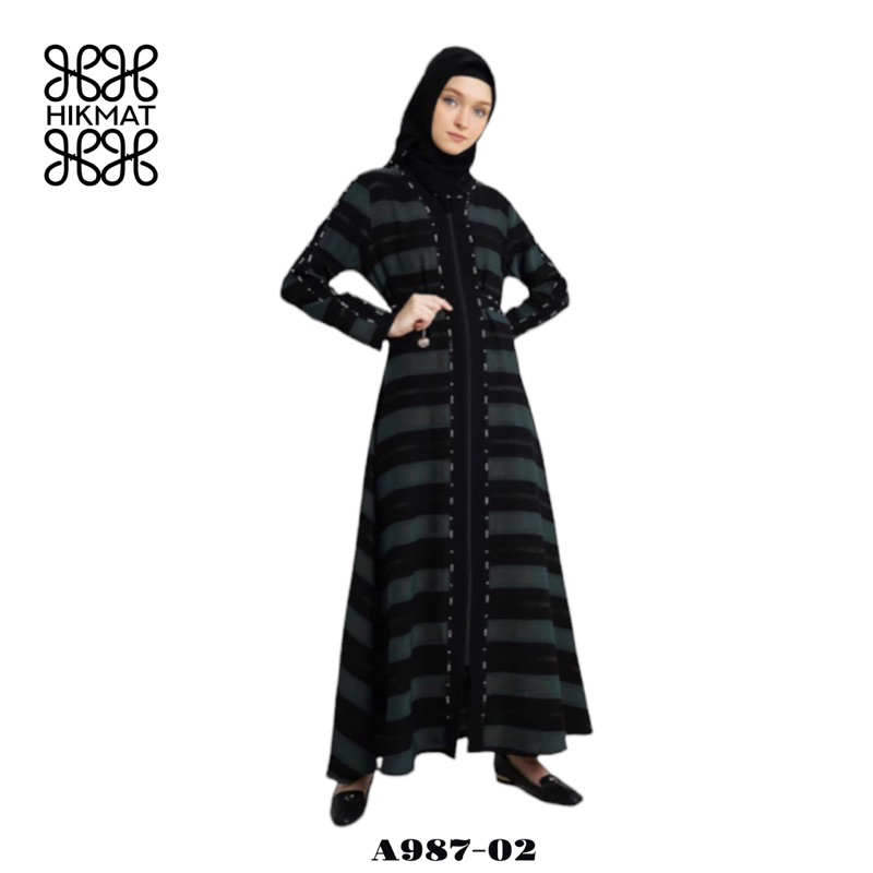 ABAYA HIKMAT FASHION ORIGINAL A987-02