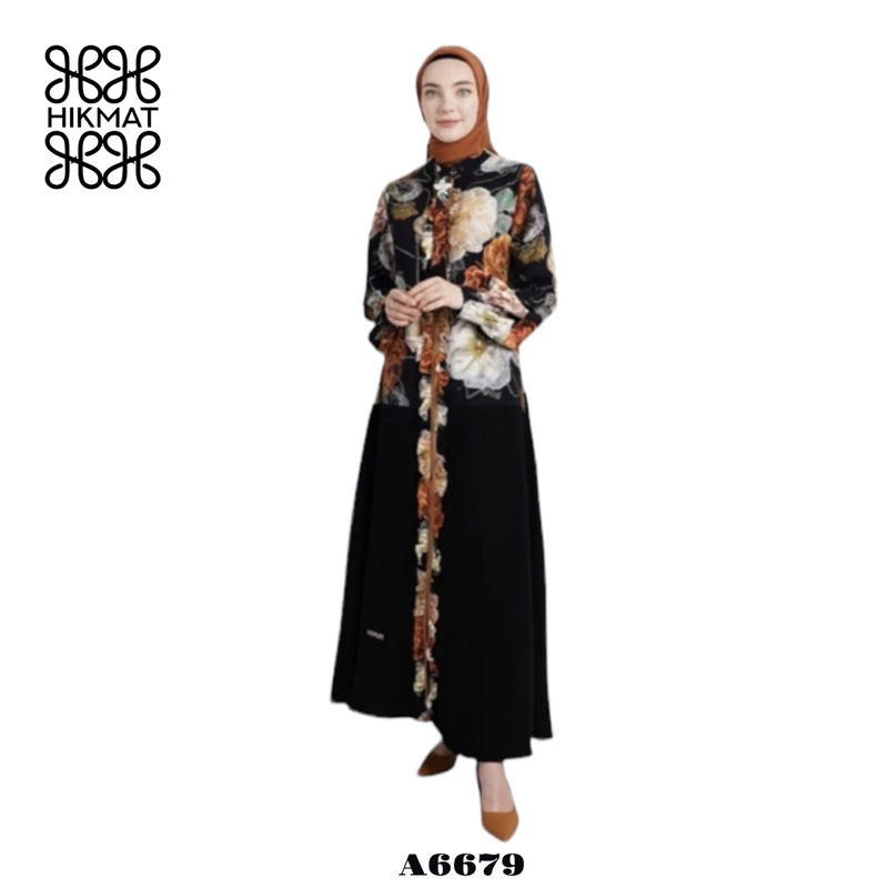 SALE 15% - Abaya Hikmat Fashion Original A6679 Pakaian Muslim Wanita