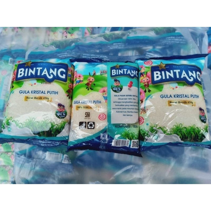 

GULA PASIR BINTANG 450 GR / Gula Pasir Kemasan 500 Gram