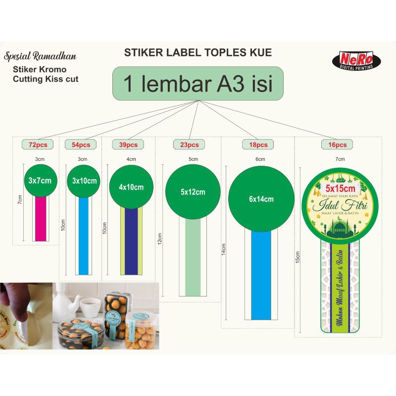 

Stiker Kue Lebaran / Stiker Toples / Label Stiker