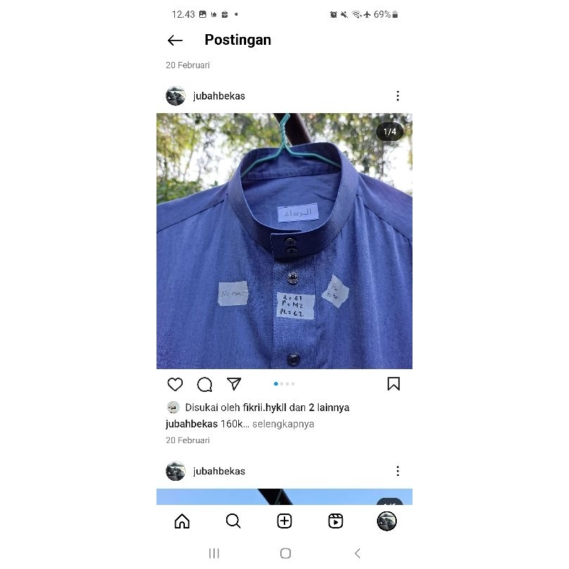 jubah pria saudi preloved