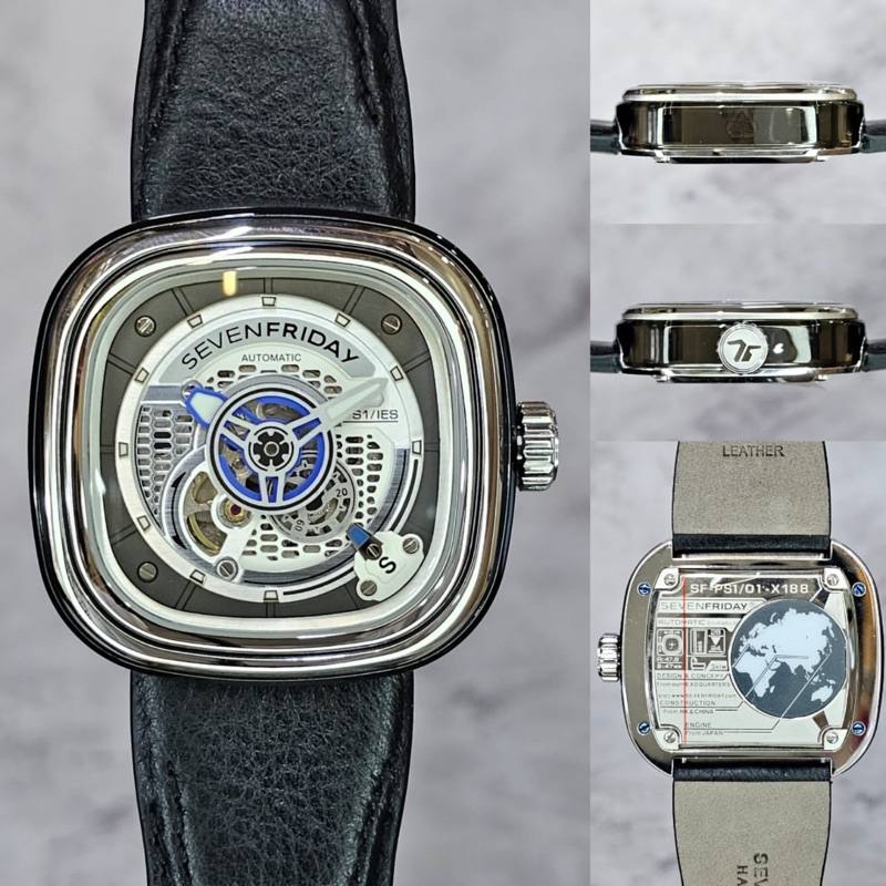jam tangan seven friday SF-PS1/01 Leather D.47mm clone 1:1 jam tangan pria mewah