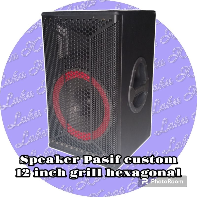 Box speaker 12 inch grill import hexagonal