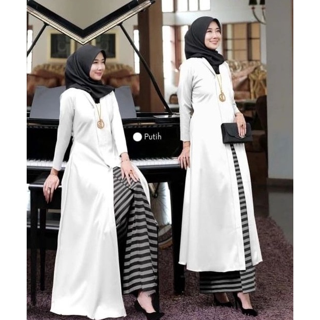 ART V8F Baju Melayu wanita Kamari Tunik panjang wanita muslim kekinian premium Atasan baju kurung