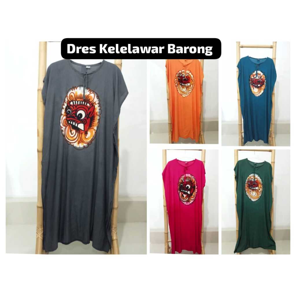 BAJU DASTER KAFTAN KELELAWAR JUMBO MOTIF POLOS BARONG LUKIS BALI PREMIUM