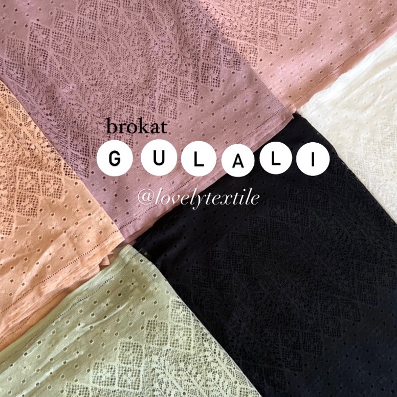 RIV916 C6369 Kain Brokat Meteran Brukat Salur Malika GULALI