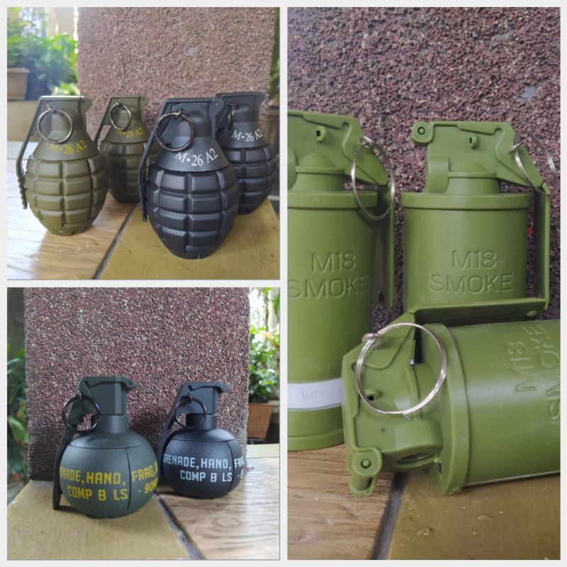 Mainan Hand Grenade M26 - M67 - M18 Smoke Toys