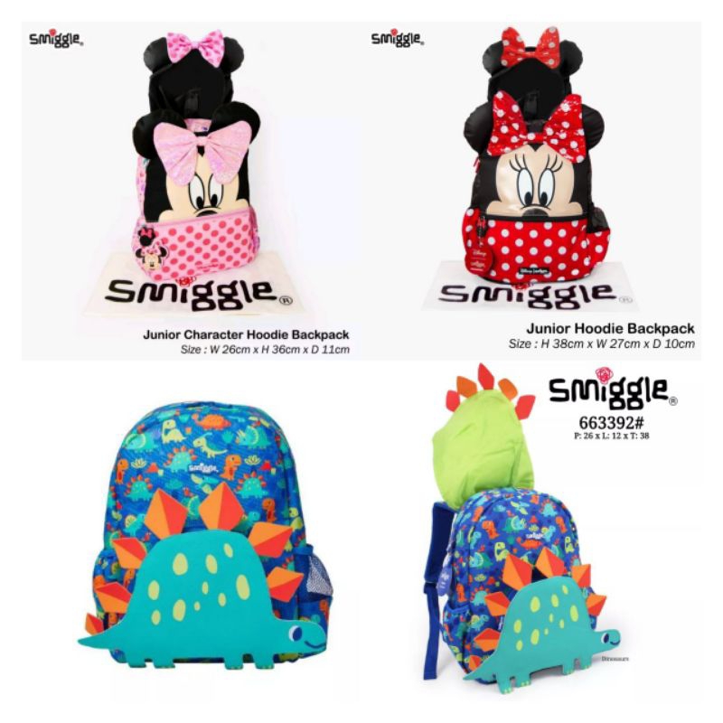 [ BACKPACK HOODIE ] By Smiggle tas anak import smiggle hoodie junior toko tas anak smiggle Balikpapa