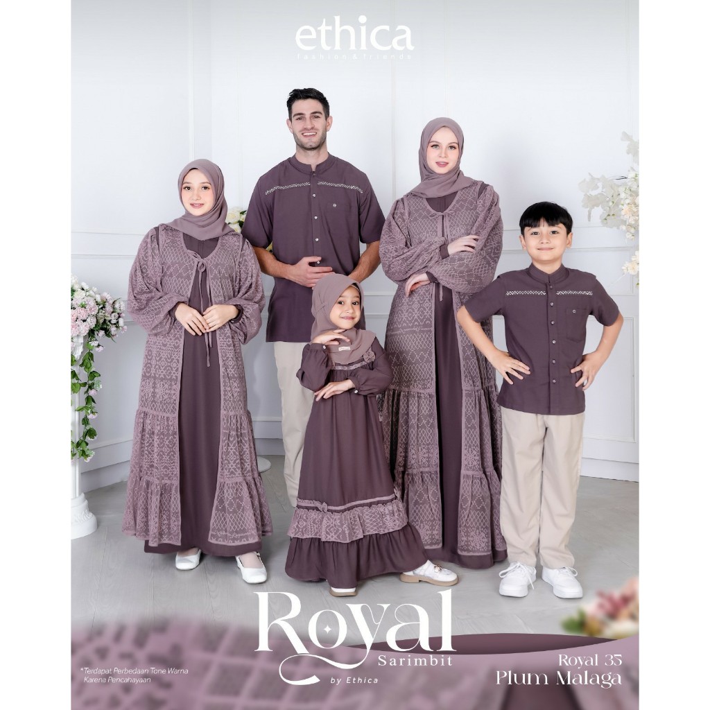sarimbit 2024 Royal 35 Plum Malaga koko kahfi 326 koko anak kahfi kids 231 gamis kagumi 324 gamis an