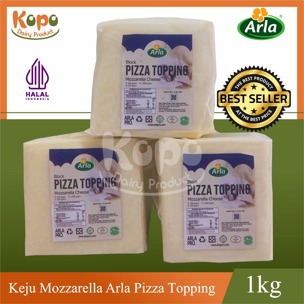 

Keju Mozzarella Arla - Pizza Topping - Arla Mozzarella Chesse (1kg)