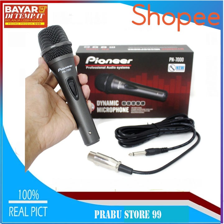 mic kabel pioneer pn7000/mic pioneer pn 7000/microphone/ktv - pioneer pn98 promo