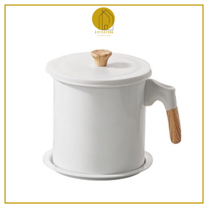 Oil pot putih | peniris minyak goreng ukuran jumbo 1,7Lt, oil pot aesthetic