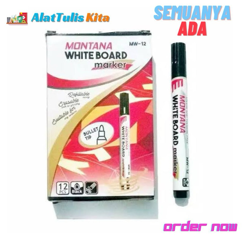 

(12 PCS) Selusin Spidol Montana WhiteBoard murah / Montana V-510 Spidol White Boardmarker