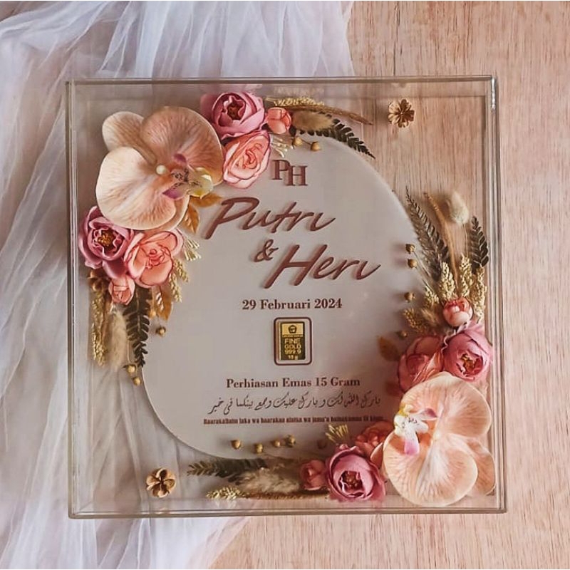 mahar tetes air / mahar akrilik / mahar rustic / mahar murah / mahar viral