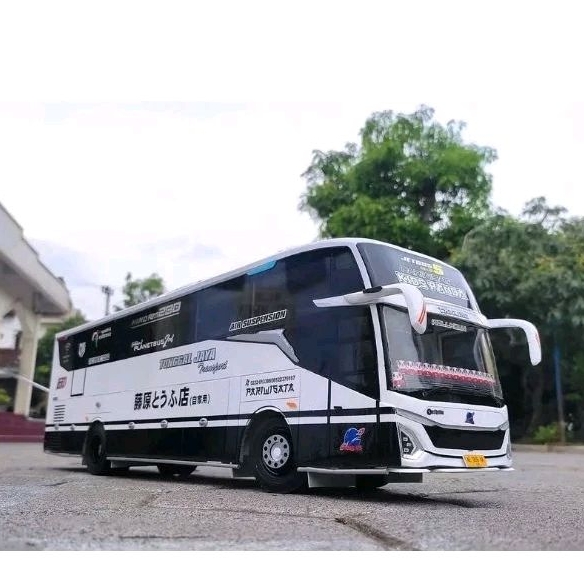 Miniatur bus Kids panda JB5 tunggal jaya remot kontrol telolet basuri full lampu leed kelap kelip