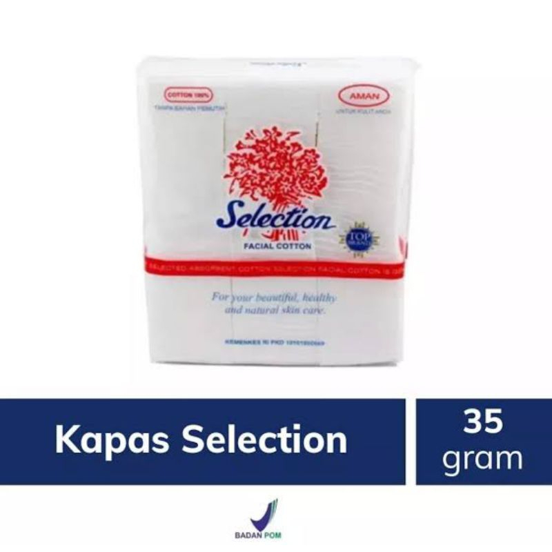 Kapas Wajah Selection 35g / Kapas Pembersih Wajah Bulat