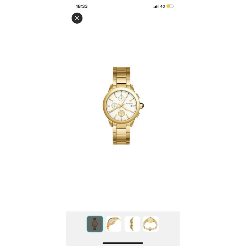 Tory Burch TBW1250 Collins Chronograph Gold-Tone Stainless Steel Watch