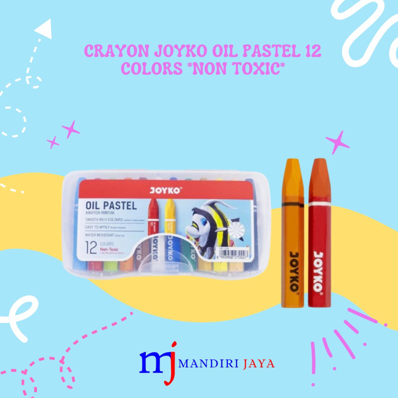 

KRAYON MINYAK JOYKO OIL PASTEL 12 COLOURS,LEMBUT KAYA WARNA.MUDAH DI PAKAI, TAHAN AIR