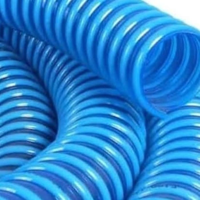 

Selang Spiral 2" Selang Sedot Hisap Pompa Alkon Sawah PVC Biru Irigasi