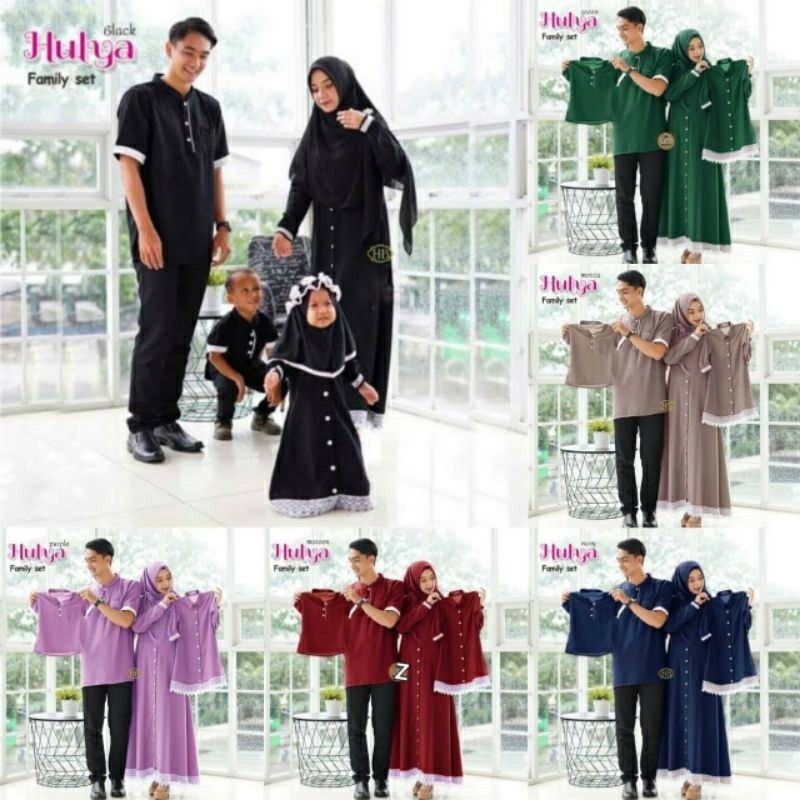 COUPLE KELUARGA HULYA/SARIMBIT HULYA/FAMILY SET RAYA/FAMILY SET LEBARAN 2024/COUPLE MUSLIMAH/COUPLE 