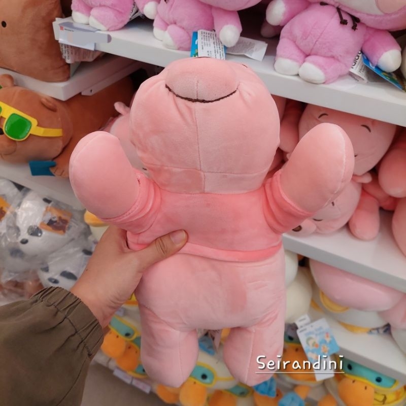 Boneka Winnie The Pooh Miniso Disney Collection Lying Pink Bantal Tidur 36cm Karakter Cute Lucu Kado