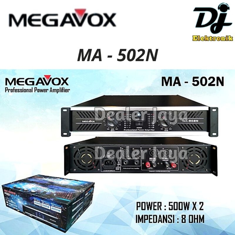 Power Amplifier Megavox MA 502 N / MA 502N / MA502N - 2 channel