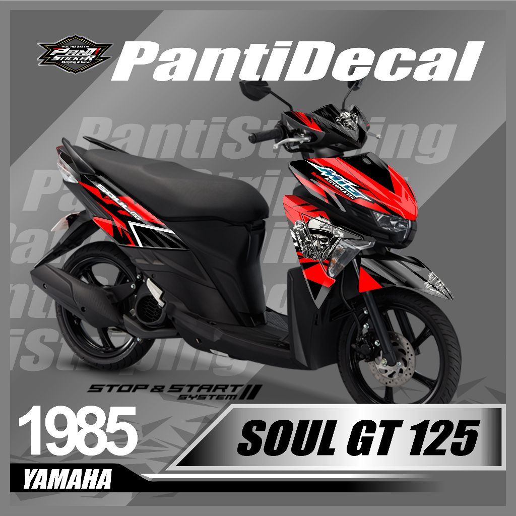Sticker Decal MIO SOUL GT 125 Fullbody keren full laminasi- Sticker Motor mio soul gt 125 Desain Mot