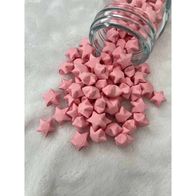 

PAPER STARS/ORIGAMI BINTANG/LUCKY STAR/KERTAS BINTANG TEMA PINK PASTEL