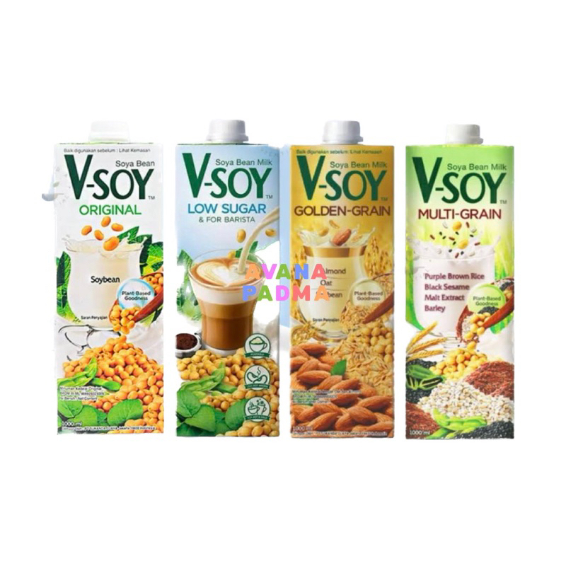 

V-Soy Soya Bean (4 Varian Rasa) (1000ml)