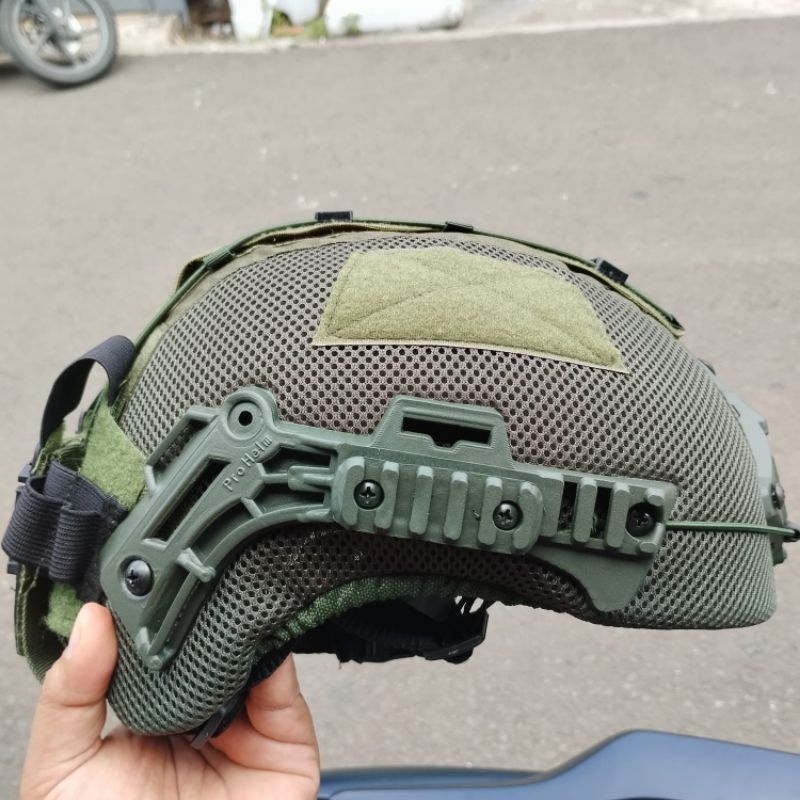 Helm Mich Tactical Relwedy Hijau Army Plus Cover 2001 Terbaru
