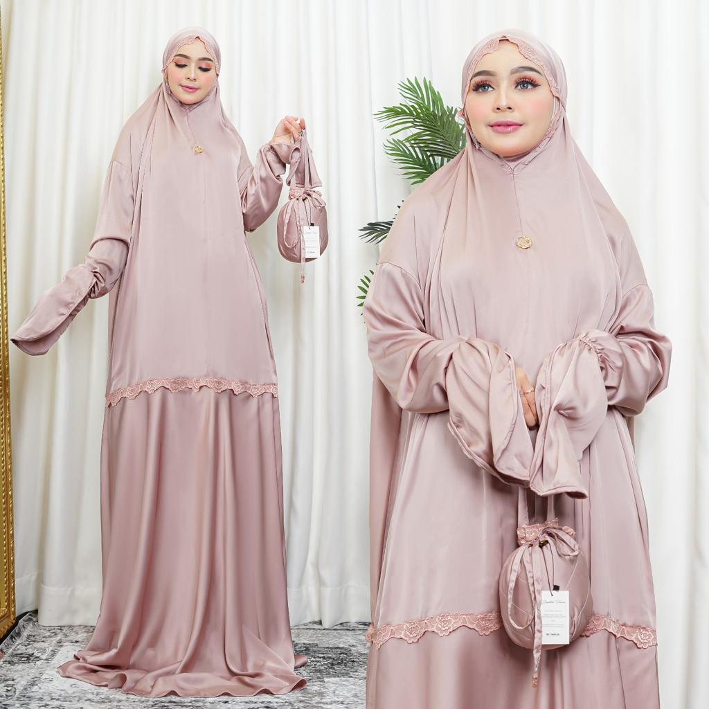 Sujud Holic - Mukena Abaya Dewasa Travel 2in1 FREE Tas Bahan Armani Silk Premium All Variant STOK TE