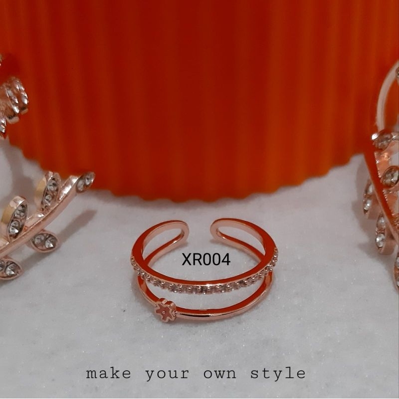 Cincin Wanita Elegan Cantik I Aksesoris Cincin Wanita I Cincin Korea I Cincin Emas I Perhiasan Imita