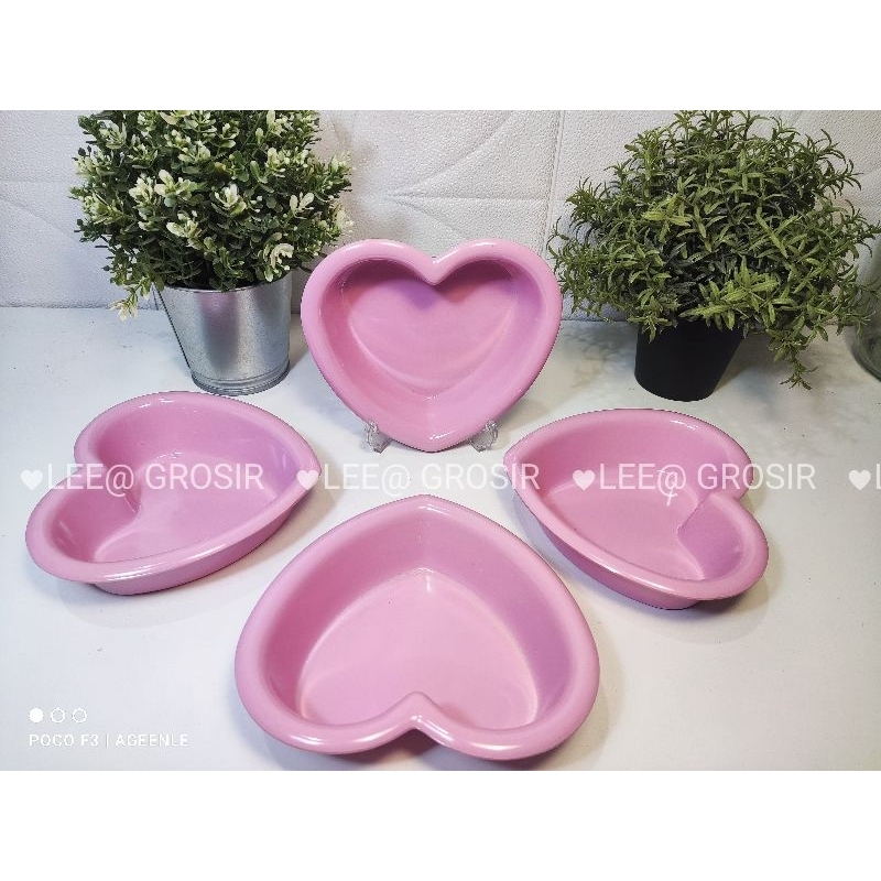 Mangkok Love pink Melamin Golden Dragon 4pcs