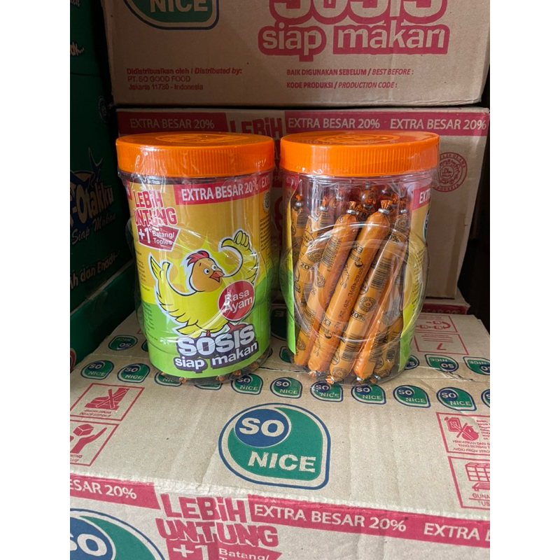 

sosis Sonice so nice sosis siap makan per toples 525gr