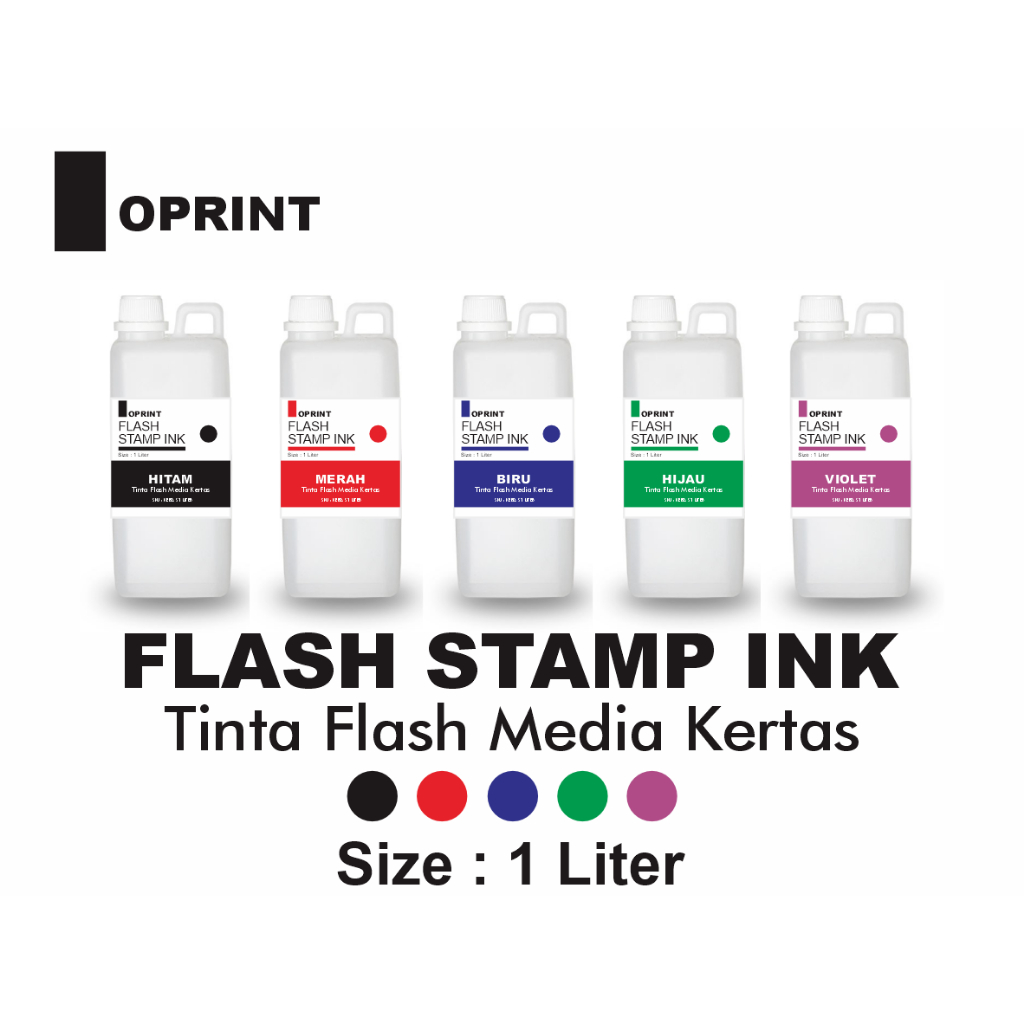 

Tinta Stempel Flash Media KERTAS Size 1 Liter