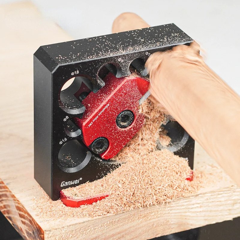 -IKIAELO- 1Set Alat Pembuat Dowel Dowel Maker Aluminium CNC Alat Dowel Kayu Manual Dengan Bilah