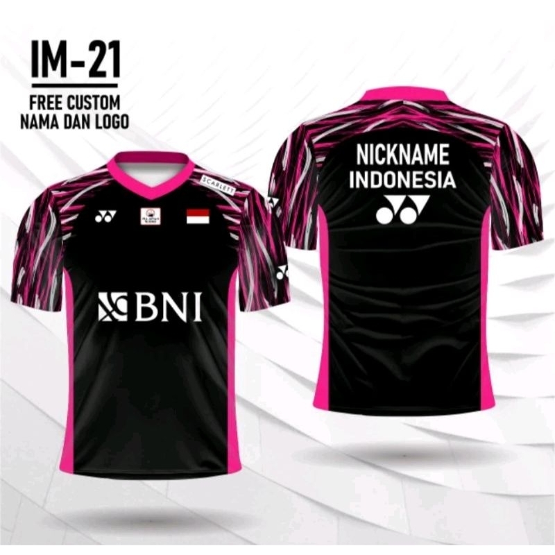 Kaos Jersey badminton Indonesia open 2022 kaos baju badminton bulutangkis Yonex IM 21