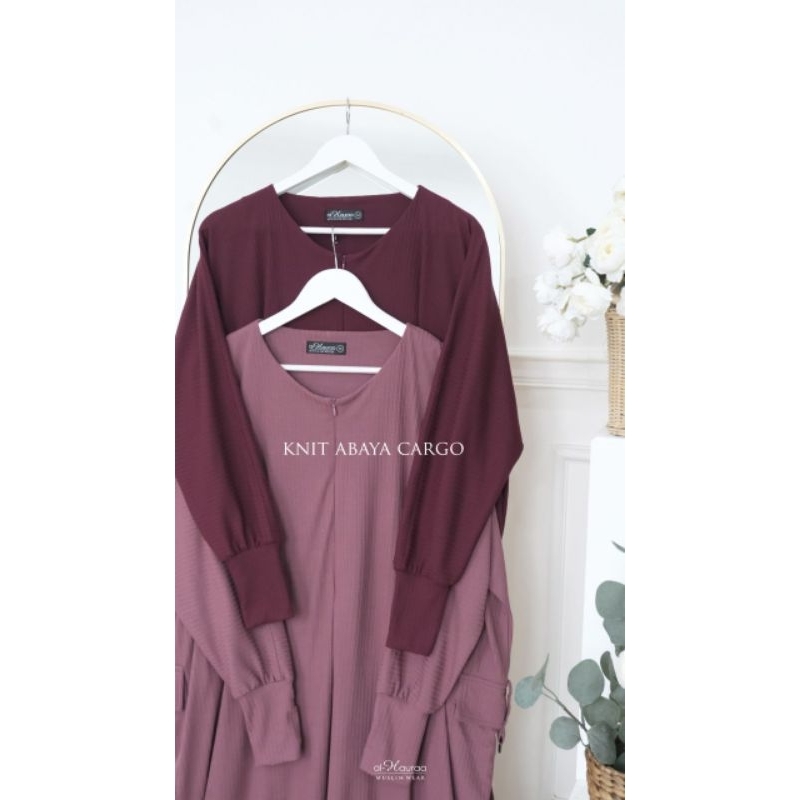 KNIT ABAYA CARGO AL HAURAA/ABAYA BATWING /BAJU KELELAWAR